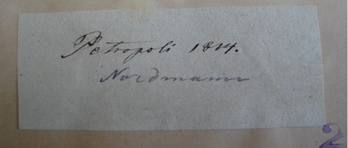 Автограф О. Д. Нордманна