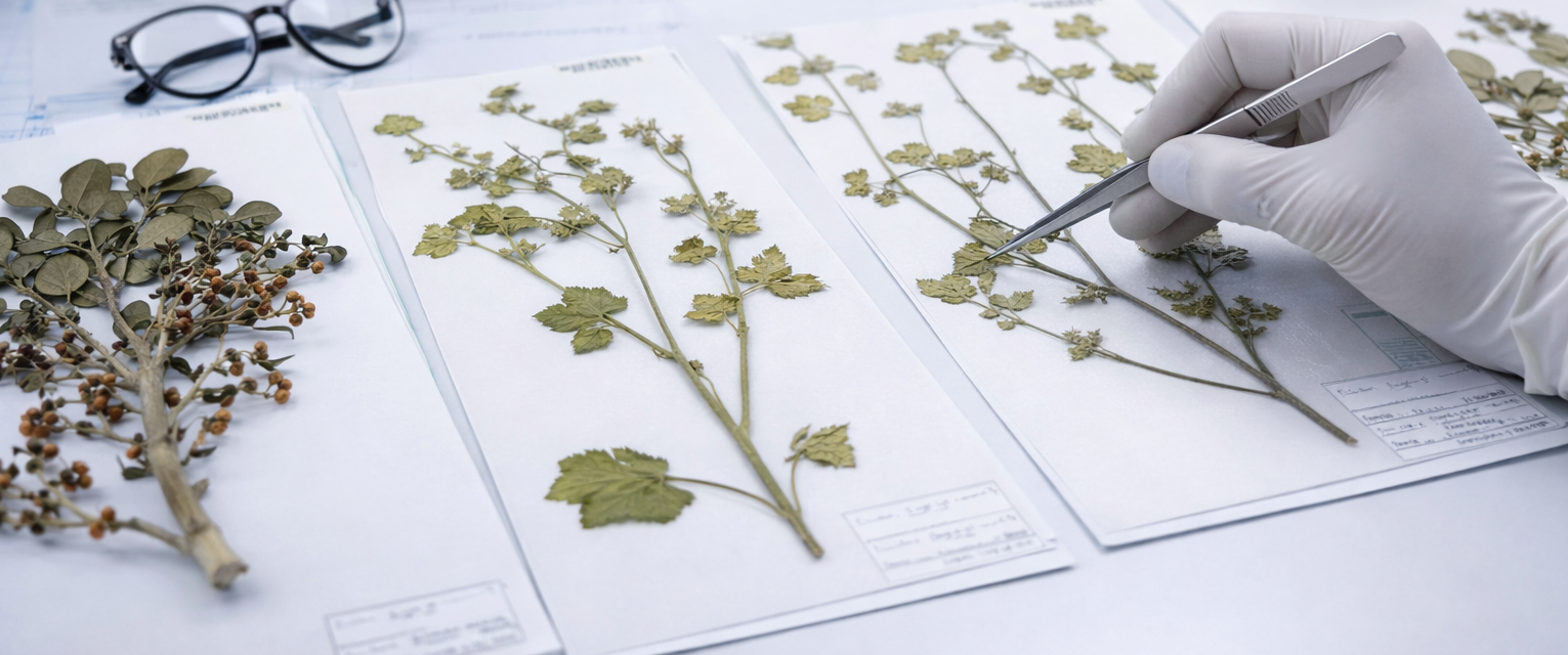 Підготовка гербарних зразків у лабораторних умовах